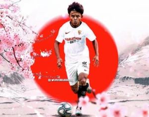 セビージャのユニフォームを纏う久保建英