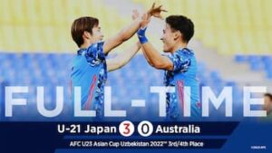 U-23オーストラリア代表に勝利したU-21日本代表