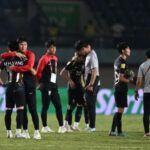 ブルキナファソに敗れて落胆するU-17韓国代表の選手たち