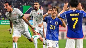 アジアカップで対戦するサッカー日本代表とイラク代表