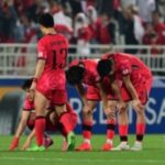 インドネシアに敗れて肩を落とすU-23韓国代表選手たち