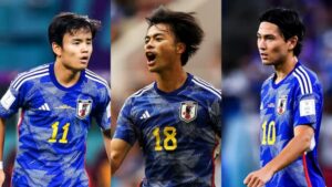 サッカー日本代表の久保建英、三笘薫、南野拓実