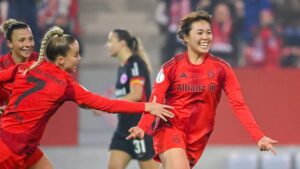 女子DFBポカール準々決勝のフランクフルト戦で1ゴール1アシストの活躍でバイエルンを勝利に導いた谷川萌々子