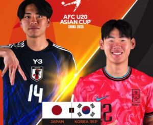 U-20アジアカップのグループステージ第3戦で韓国と対戦したサッカーU-20日本代表