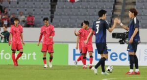 サッカー日本代表に0-1で敗れたE-1選手権2位で終えた韓国代表