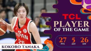 アジアカップの準決勝中国戦で大活躍したバスケットボール女子日本代表の田中こころ