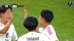 E-1選手権の第2節で中国代表と対戦したサッカー日本代表