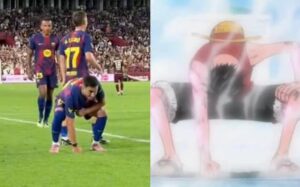 ヴィッセル神戸との親善試合でワンピースの主人公ルフィのギアセカンドを真似したバルセロナの新加入FWルーニー・バルジ