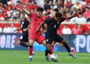 国際親善試合でメキシコと対戦したサッカー韓国代表