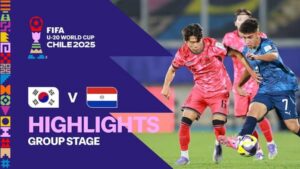 サッカーU-20ワールドカップのグループリーグ第2節でパラグアイと0-0で引き分けたU-20韓国代表