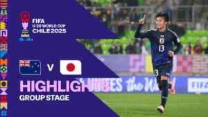 サッカーU-20ワールドカップのグループリーグ第3節でニュージーランドに3-0で勝利したU-20日本代表